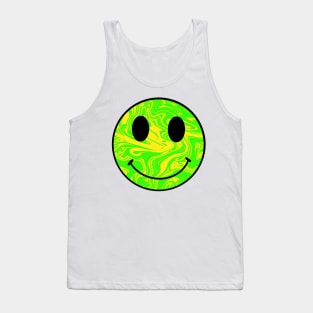 Neon swirled smiley face Tank Top